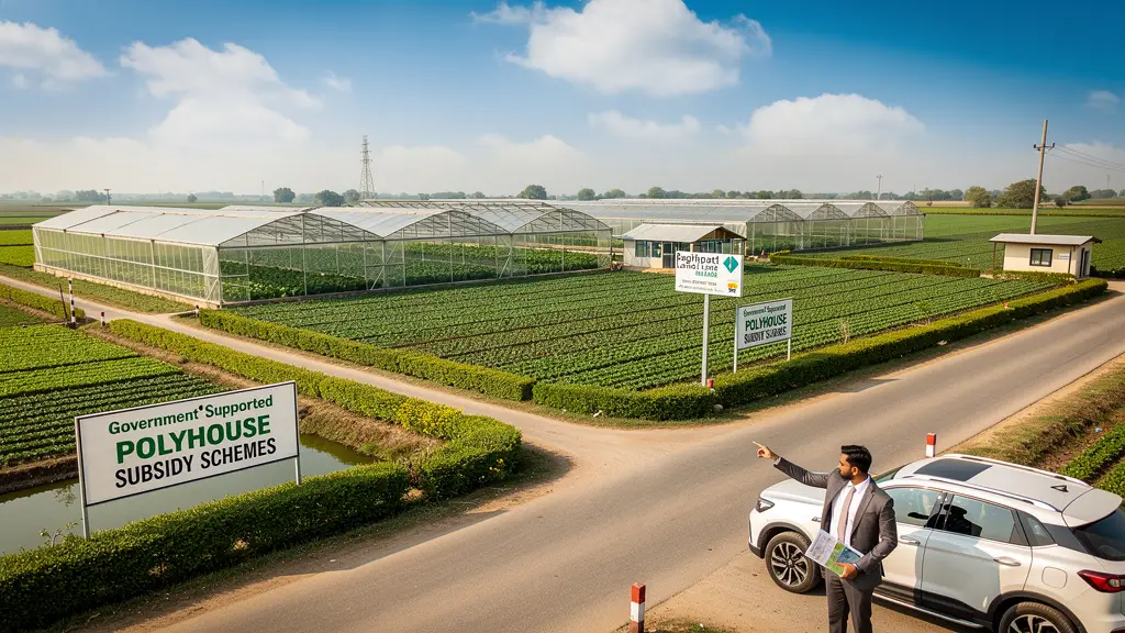 Agriculture Land for Lease in Baghpat with Government Support and Polyhouse Setup Subsidy Schemes in Delhi NCR Region